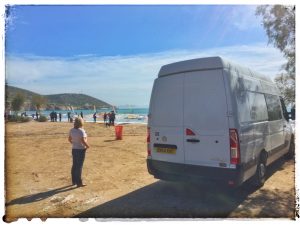 Parked on the beach